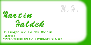 martin haldek business card